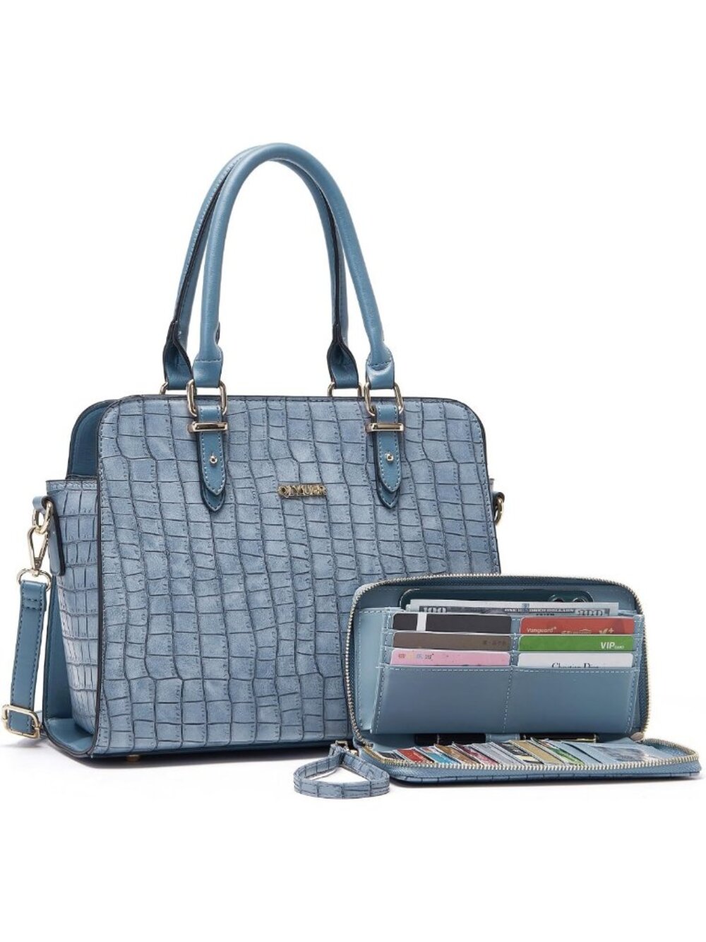 Stylish Women's Satchel Handbag & Wallet Set - Chic Tote Bag for Everyday Use